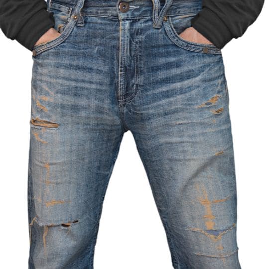 Denim tear jeans for men's